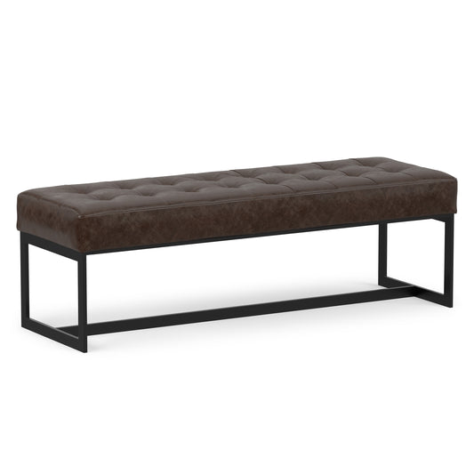 Penelope Leather Ottoman Bench