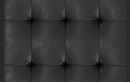 Distressed Black Distressed Vegan Leather | Shay Mid Century Large Square Coffee Table Storage Ottoman