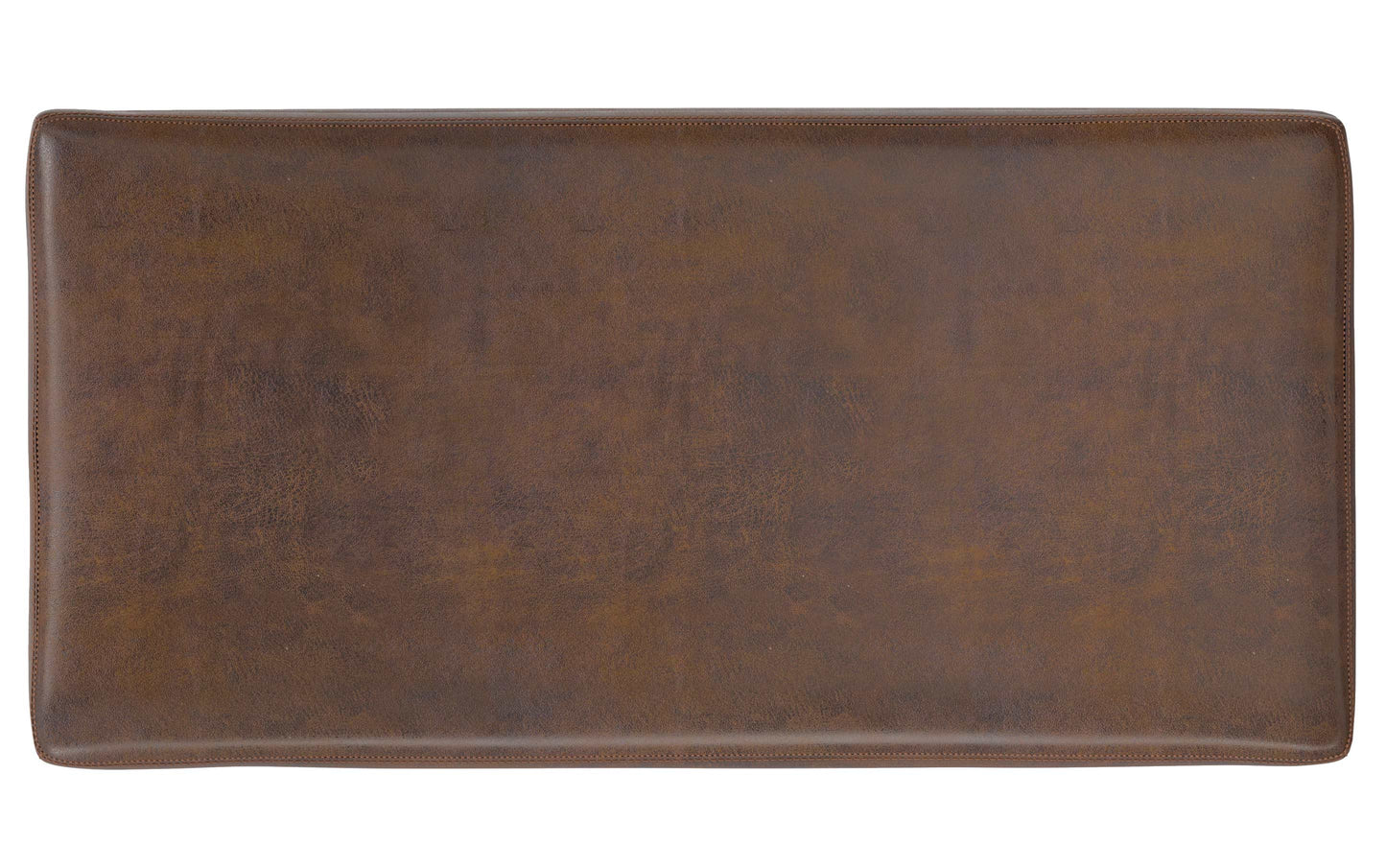 Distressed Chestnut Brown Distressed Vegan Leather | Shiloh Rectangular Storage Ottoman