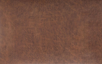 Distressed Saddle Brown Distressed Vegan Leather | Shiloh Small Storage Ottoman in Distressed Vegan Leather