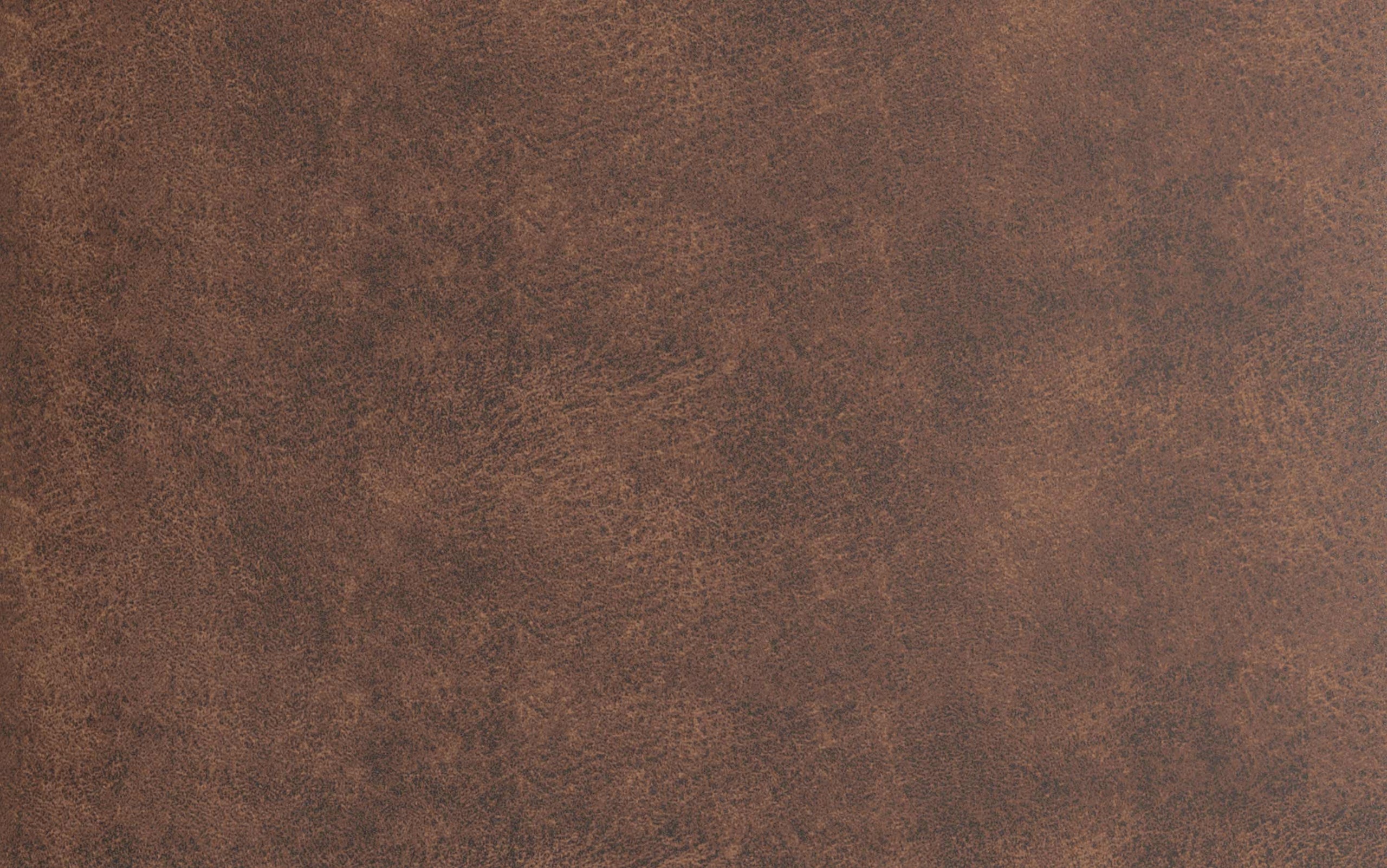 Distressed Chestnut Brown Distressed Vegan Leather | Shiloh Square Storage Ottoman
