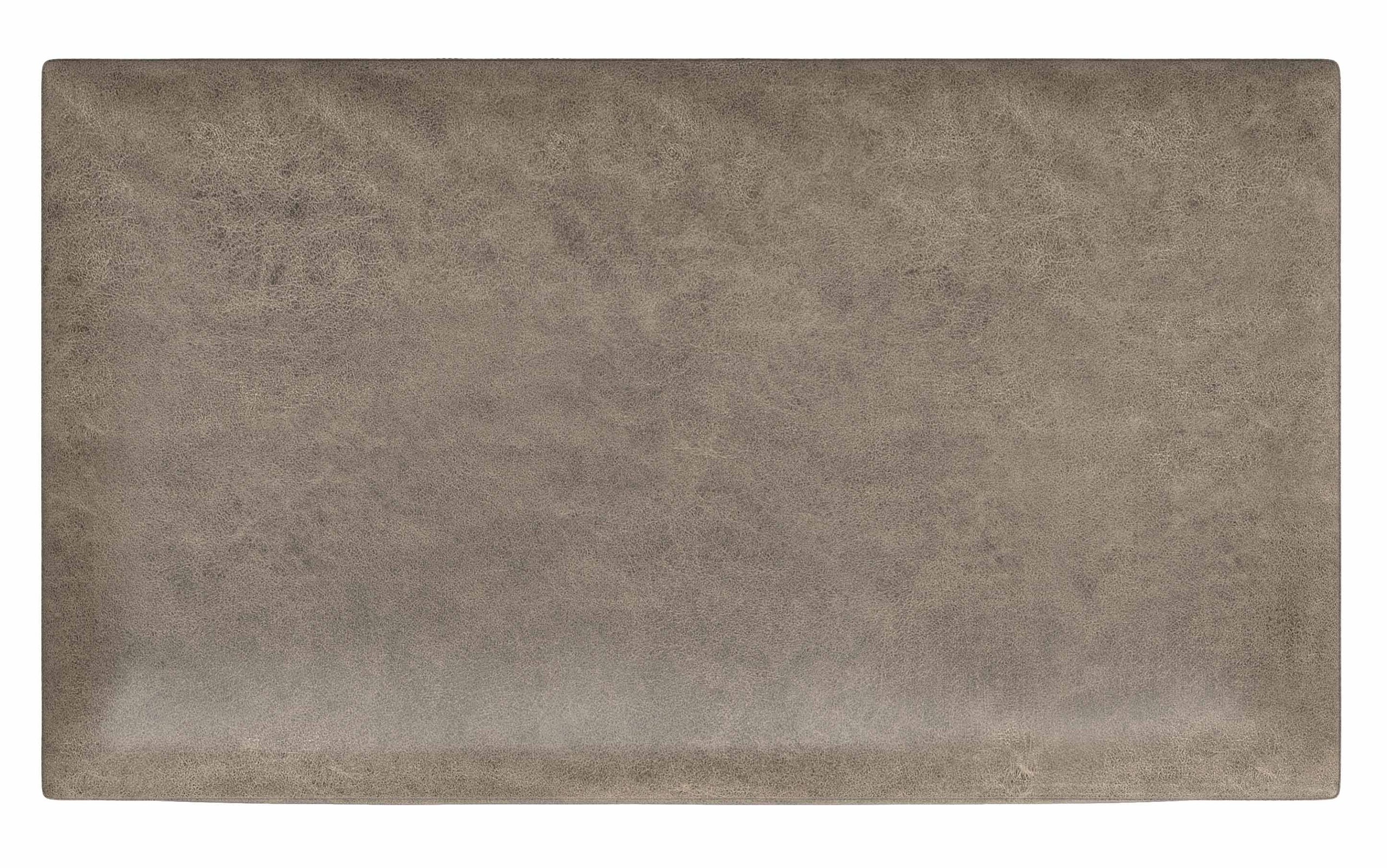 Distressed Smoky Grey Brown Distressed Vegan Leather | Owen Lift Top Large Coffee Table Storage Ottoman