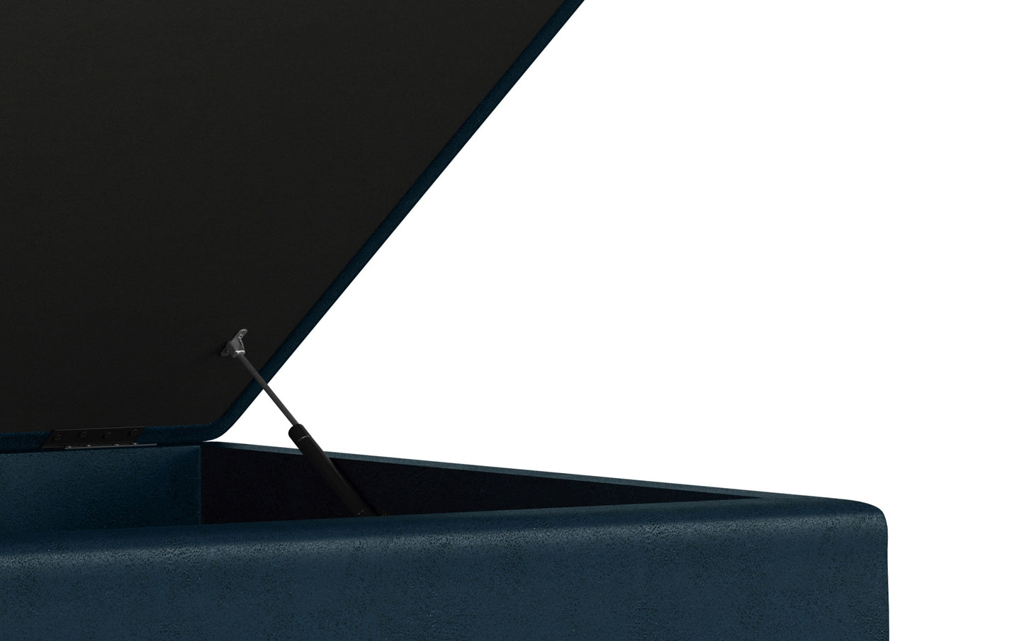 Distressed Dark Blue Distressed Vegan Leather | Owen Coffee Table Ottoman with Storage