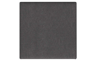 Slate Grey Linen Style Fabric | Owen Square Table Ottoman in Linen