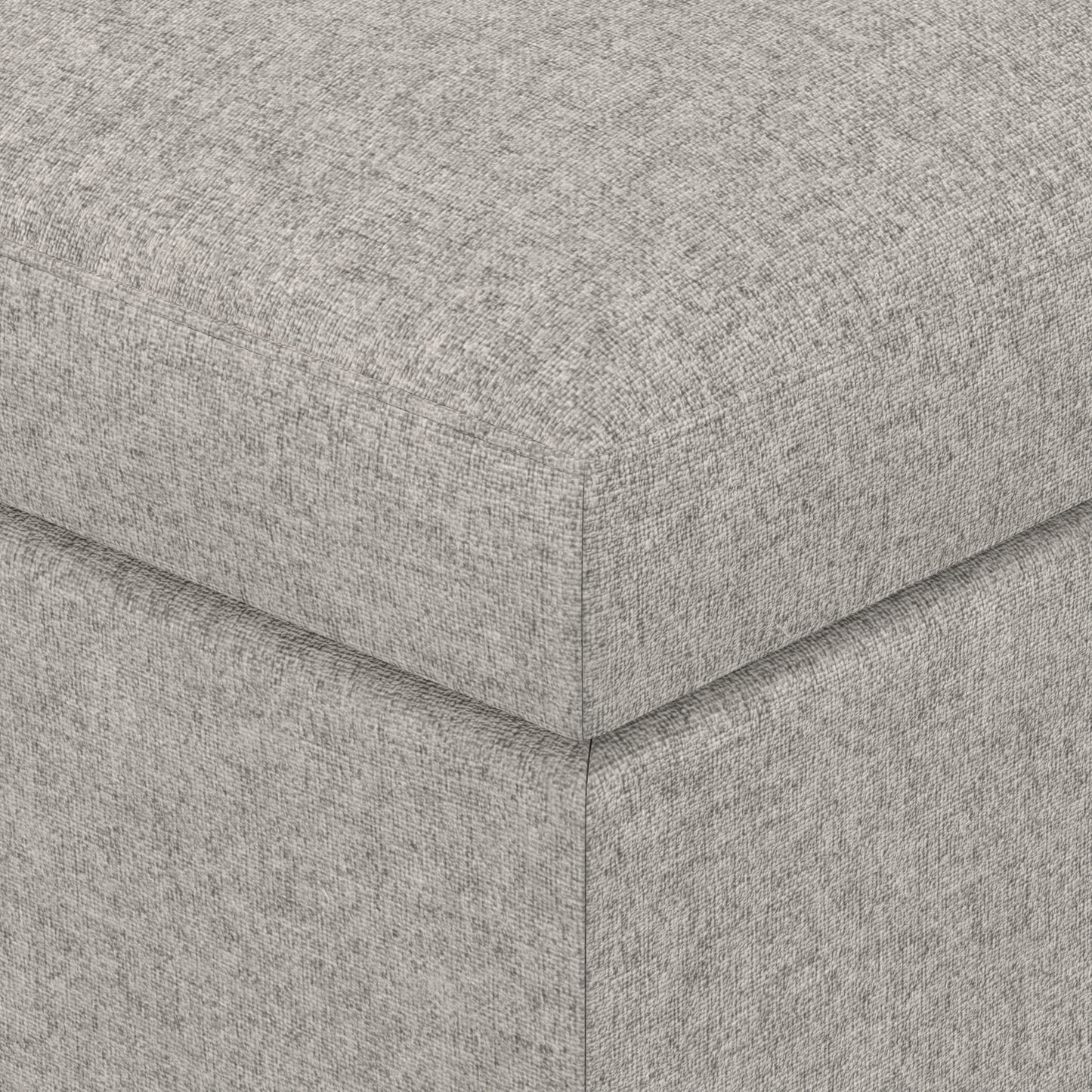 Cloud Grey Linen Style Fabric | Owen Small Coffee Table Ottoman in Linen