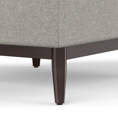 Cloud Grey Linen Style Fabric | Owen Small Coffee Table Ottoman in Linen