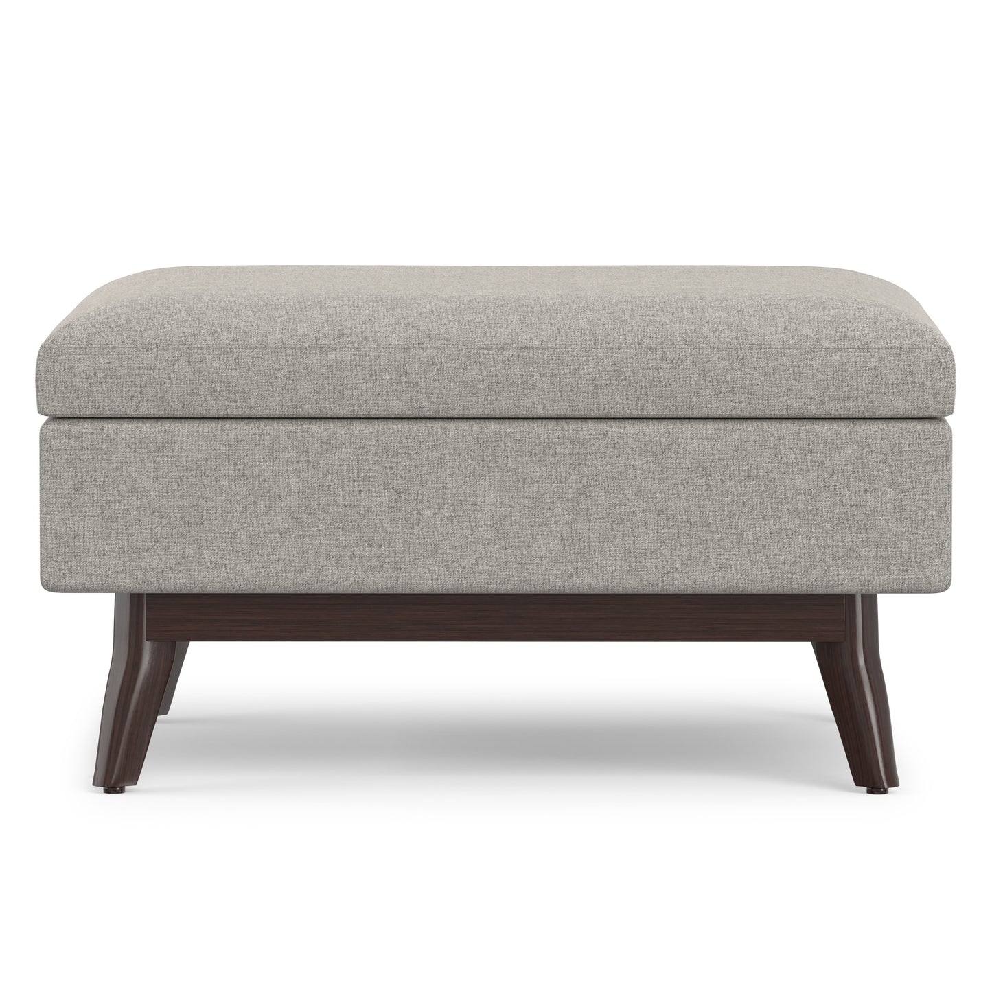 Cloud Grey Linen Style Fabric | Owen Small Coffee Table Ottoman in Linen