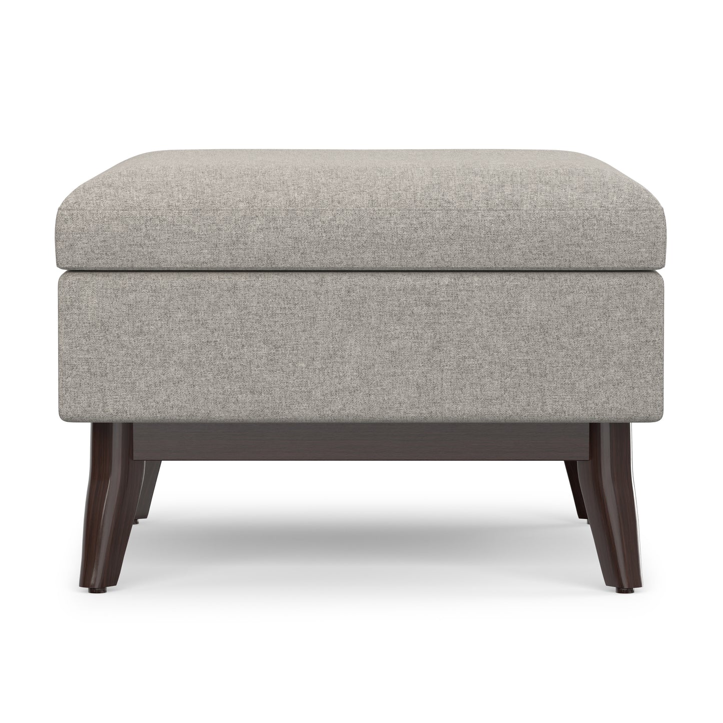 Cloud Grey Linen Style Fabric | Owen Small Coffee Table Ottoman in Linen