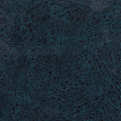 Distressed Dark Blue Distressed Vegan Leather | Owen Small Coffee Table Ottoman in Distressed Vegan Leather