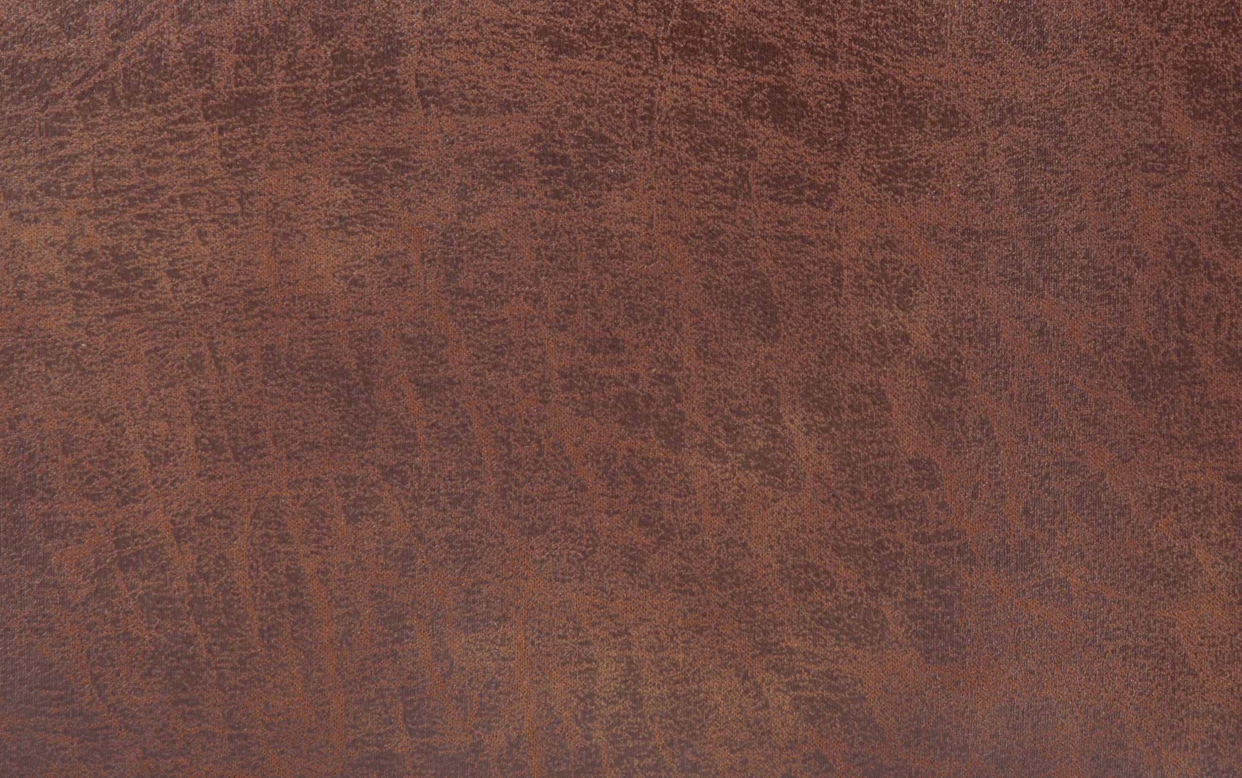 Distressed Saddle Brown Distressed Vegan Leather | Owen Small Coffee Table Ottoman in Distressed Vegan Leather