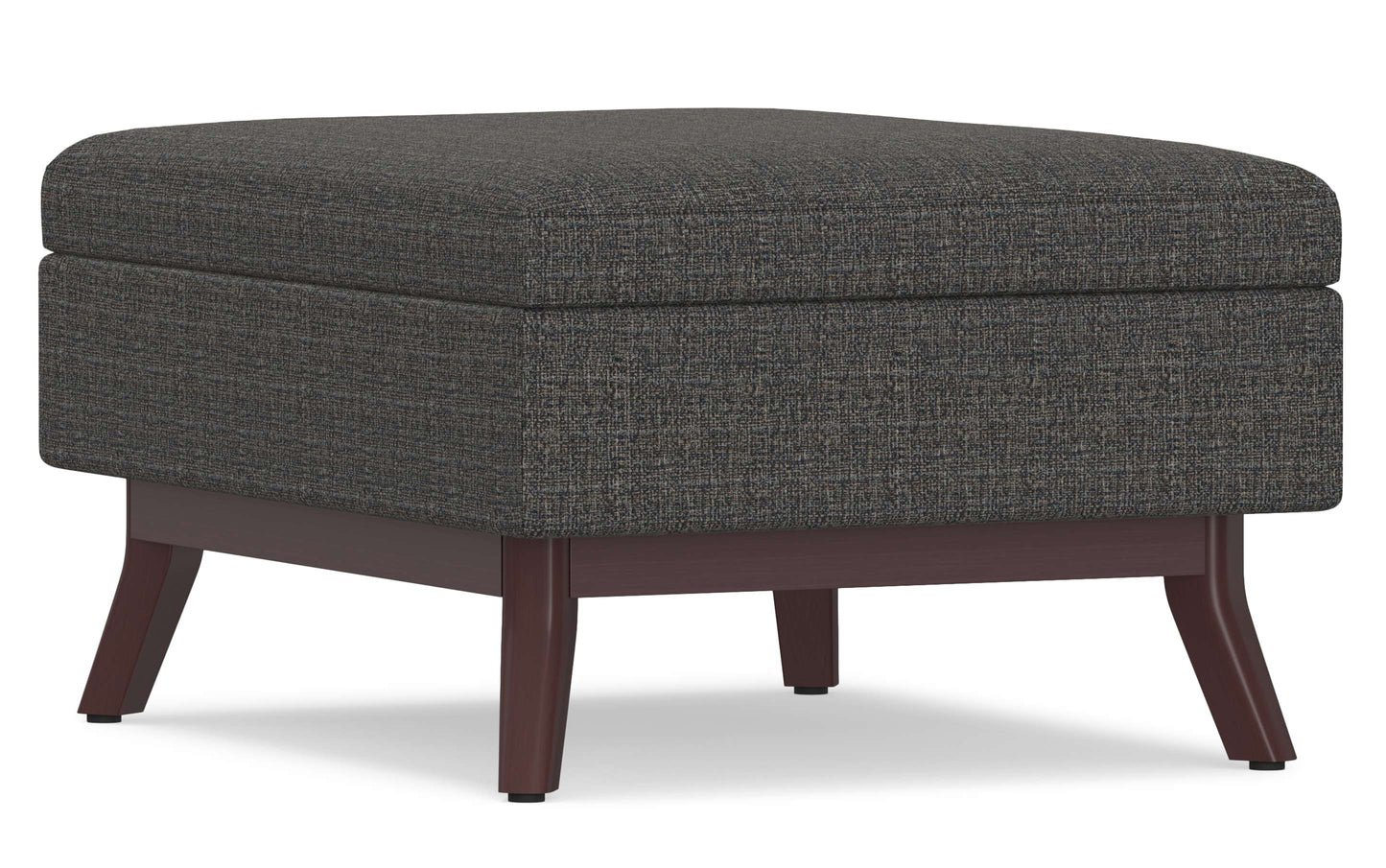 Ebony Tweed Style Fabric | Owen Coffee Table Ottoman with Storage
