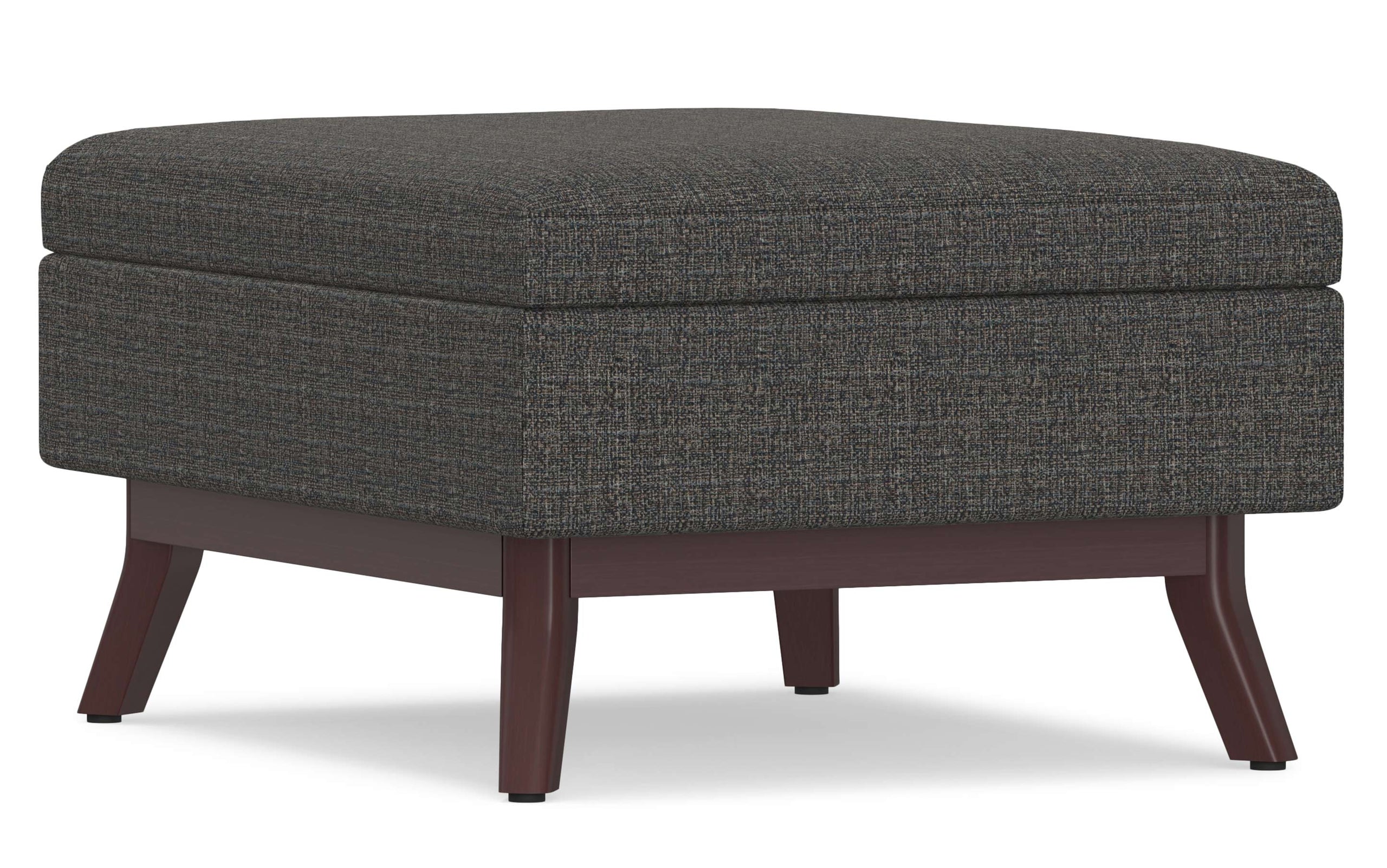 Ebony Tweed Style Fabric | Owen Coffee Table Ottoman with Storage