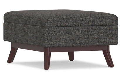 Ebony Tweed Style Fabric | Owen Coffee Table Ottoman with Storage
