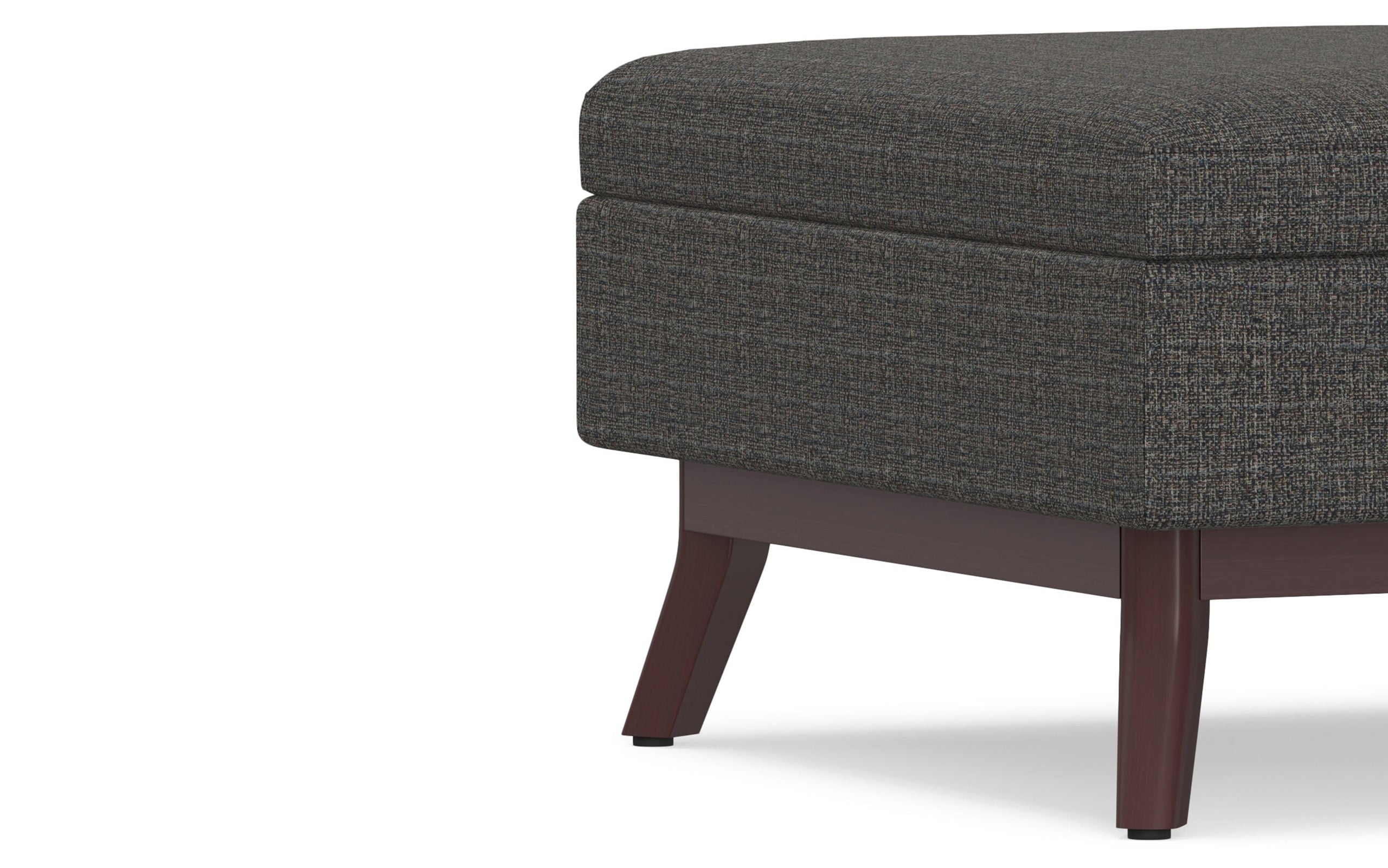 Ebony Tweed Style Fabric | Owen Coffee Table Ottoman with Storage