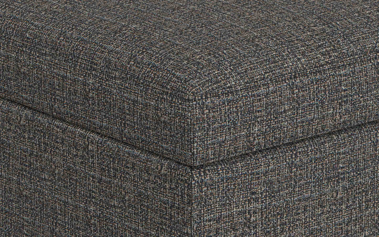 Ebony Tweed Style Fabric | Owen Coffee Table Ottoman with Storage