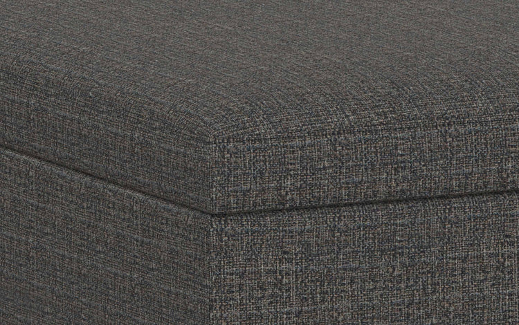 Ebony Tweed Style Fabric | Owen Coffee Table Ottoman with Storage