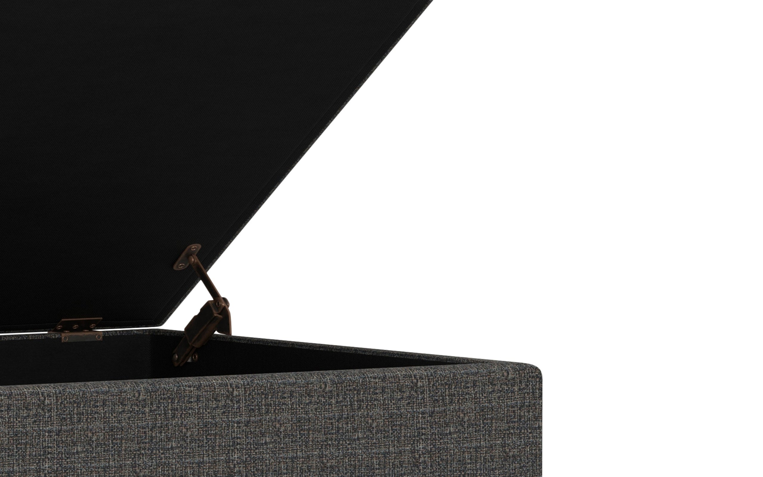 Ebony Tweed Style Fabric | Owen Coffee Table Ottoman with Storage