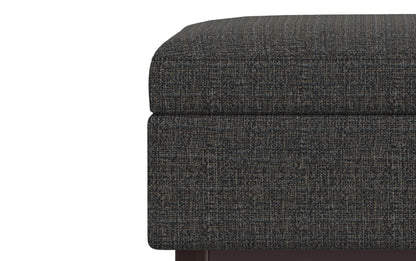 Ebony Tweed Style Fabric | Owen Coffee Table Ottoman with Storage
