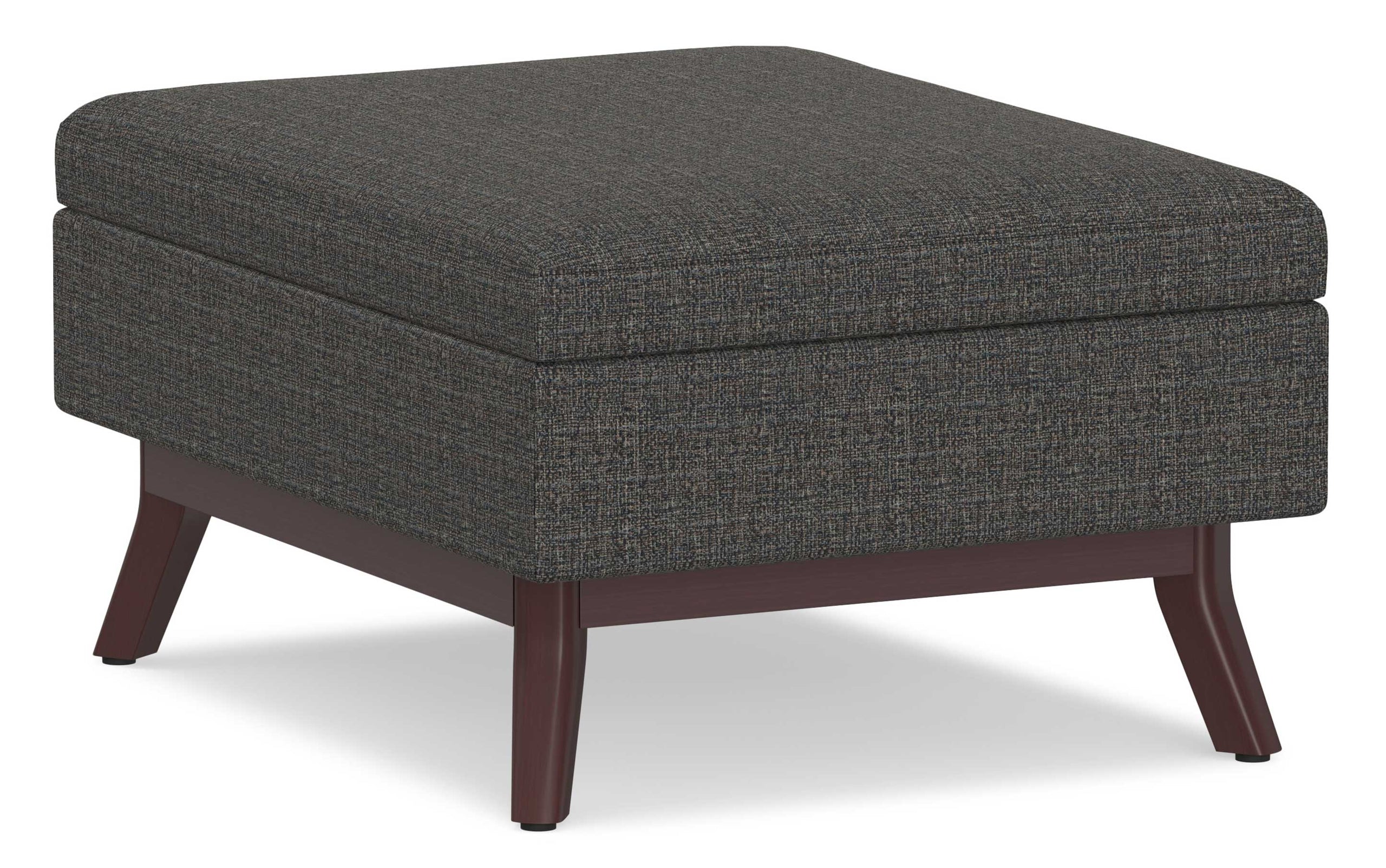 Ebony Tweed Style Fabric | Owen Coffee Table Ottoman with Storage