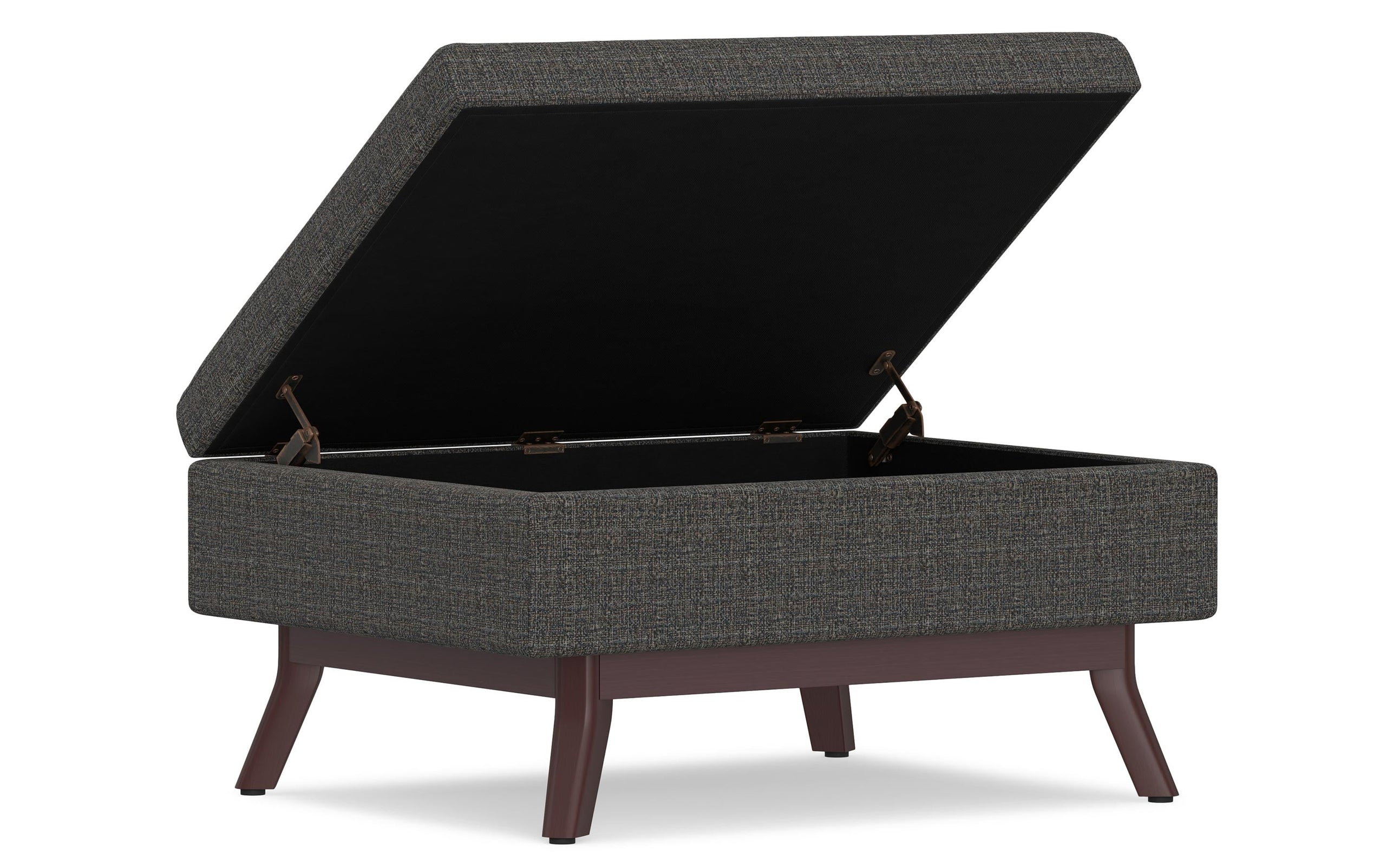 Ebony Tweed Style Fabric | Owen Coffee Table Ottoman with Storage