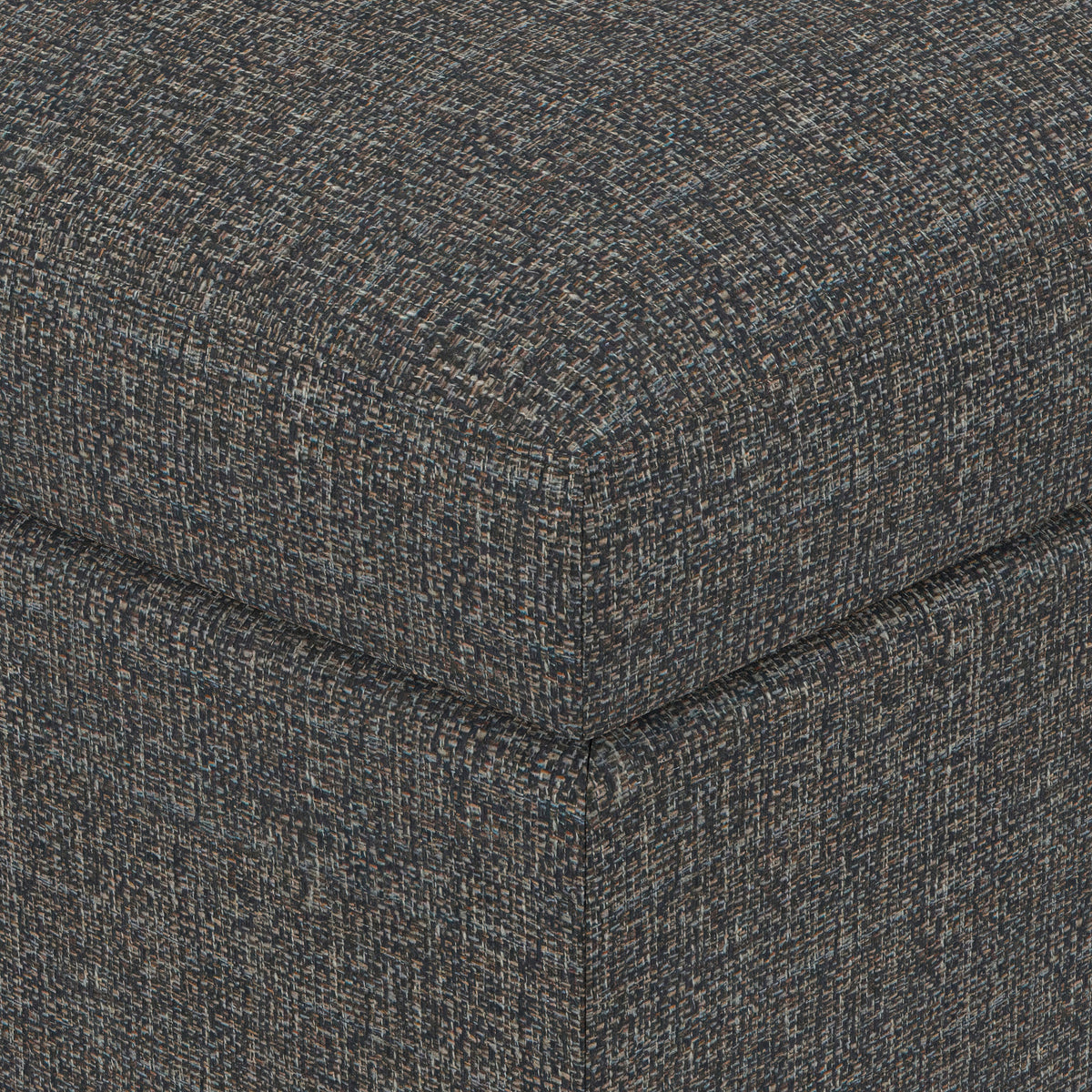 Ebony Tweed Style Fabric | Owen Coffee Table Ottoman in Tweed
