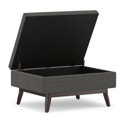 Ebony Tweed Style Fabric | Owen Coffee Table Ottoman in Tweed