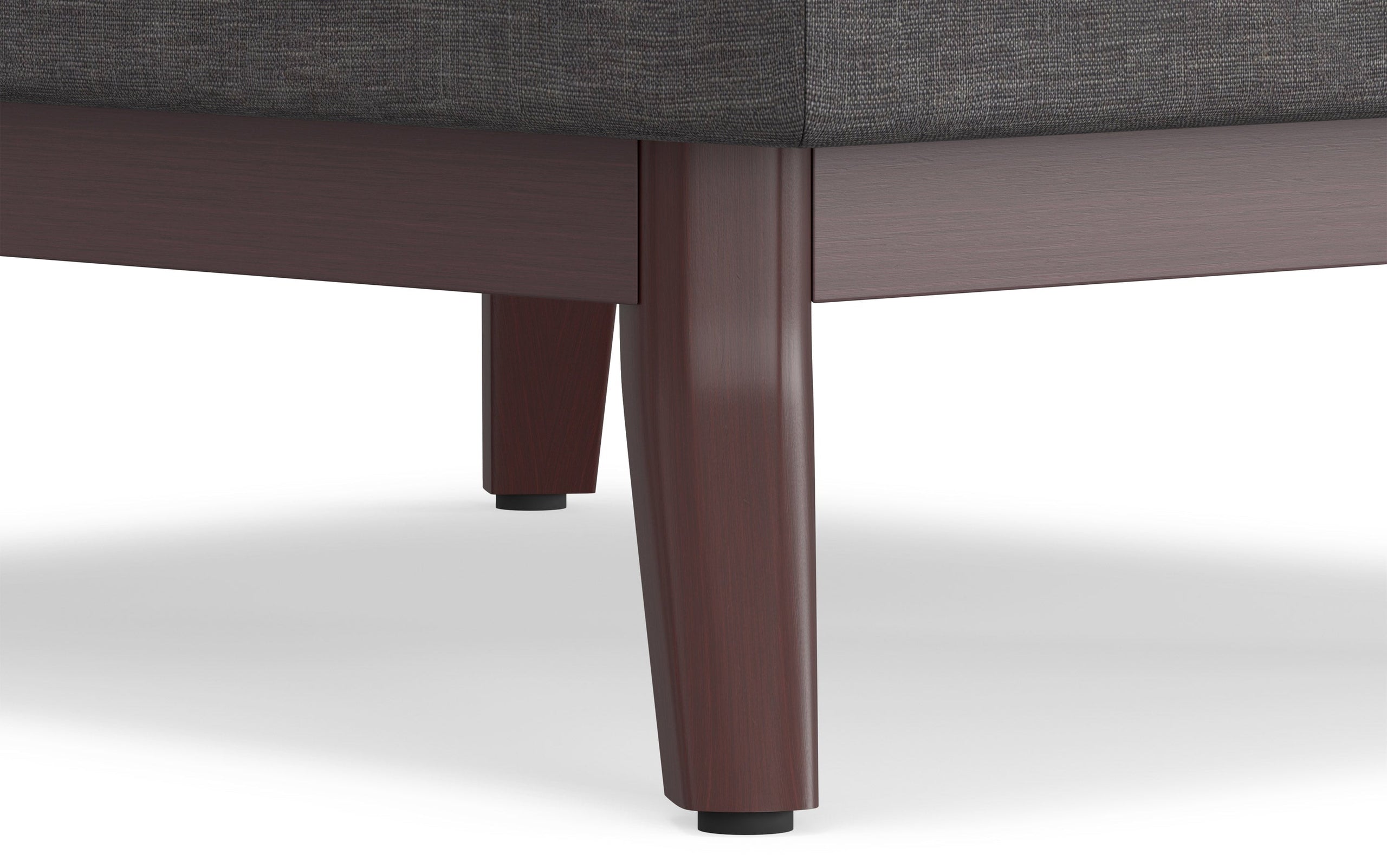 Slate Grey Linen Style Fabric | Owen Coffee Table Ottoman with Storage