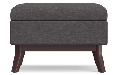 Slate Grey Linen Style Fabric | Owen Coffee Table Ottoman with Storage