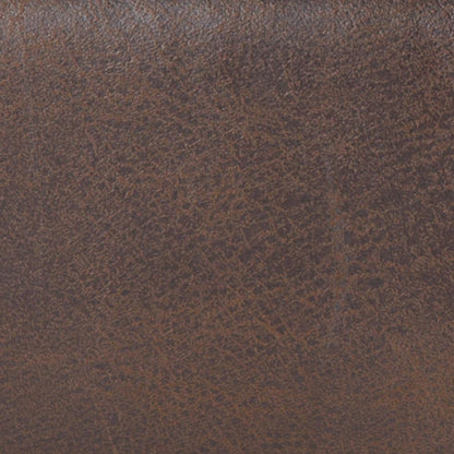 Distressed Chestnut Brown Distressed Vegan Leather | Owen Tray Top Small Coffee Table Storage Ottoman