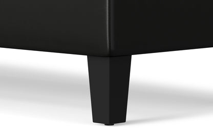 Midnight Black | Afton Storage Ottoman Bench