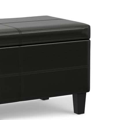 Midnight Black | Afton Storage Ottoman Bench