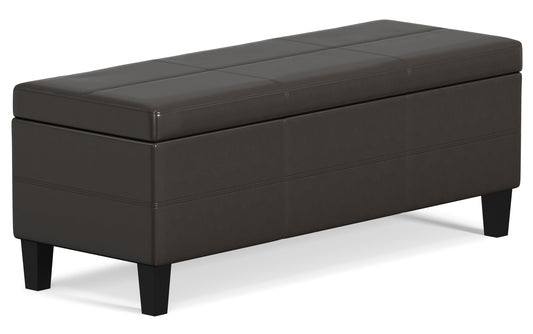 Tanners Brown | Afton Storage Ottoman Bench