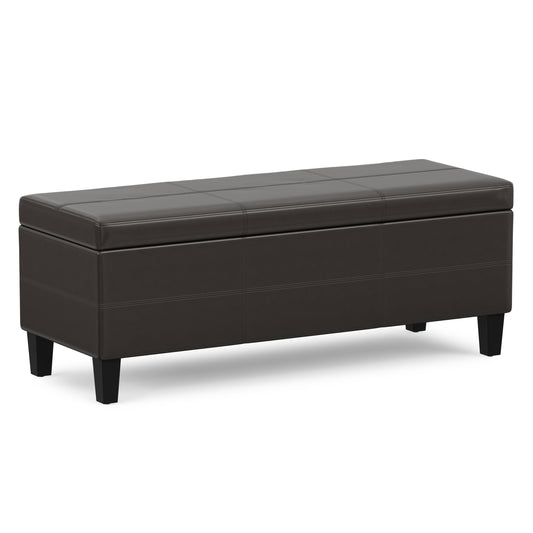 Tanners Brown | Afton Storage Ottoman Bench