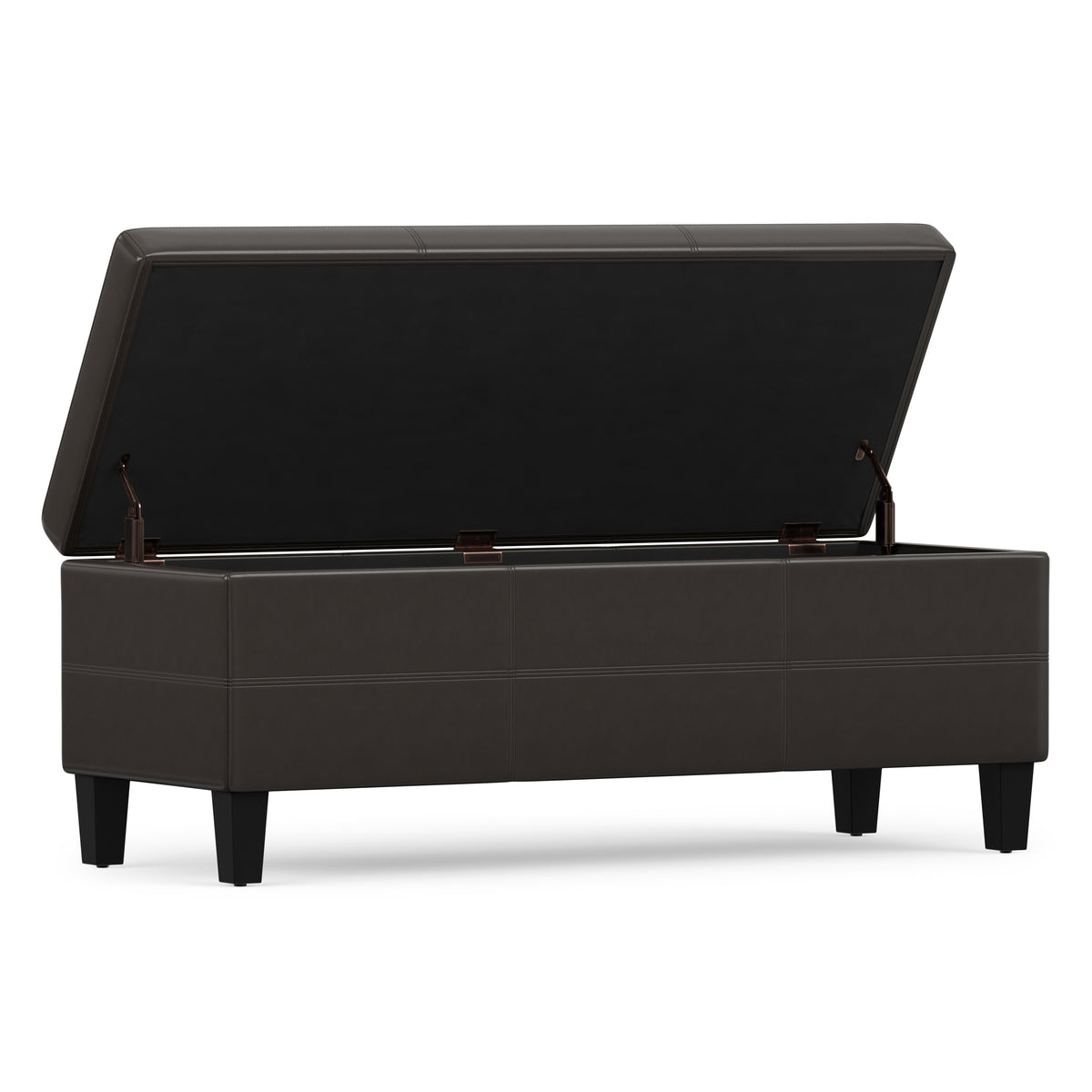 Tanners Brown | Afton Storage Ottoman Bench