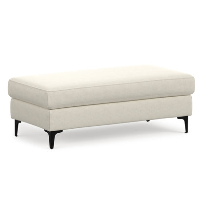 Cream | Ava Mid Century Ottoman Bench