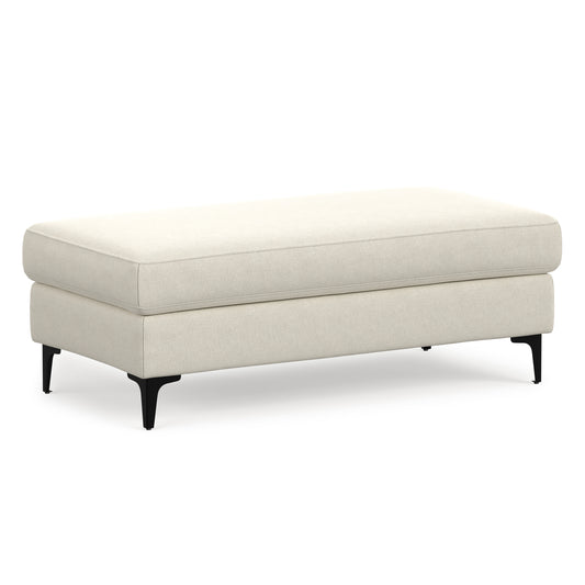 Cream | Ava Mid Century Ottoman Bench