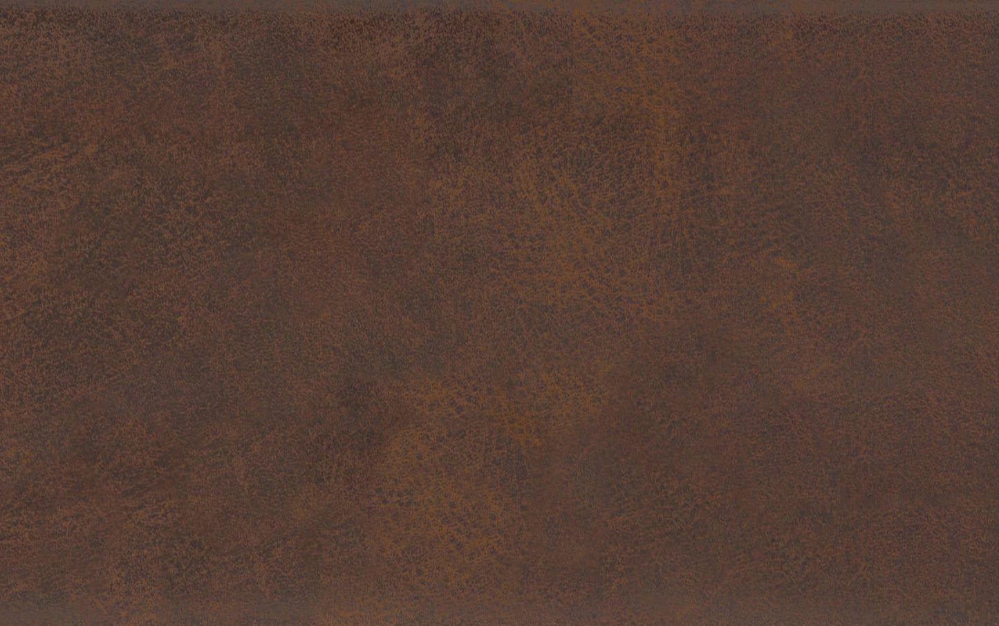 Distressed Chestnut Brown Distressed Vegan Leather | Carlson Ottoman Bench in Distressed Vegan Leather