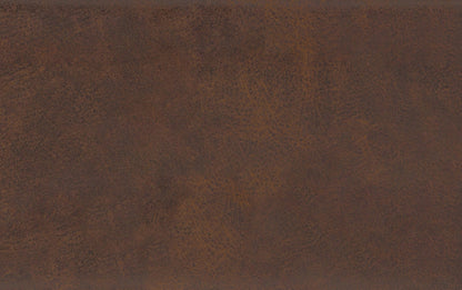 Distressed Chestnut Brown Distressed Vegan Leather | Carlson Ottoman Bench in Distressed Vegan Leather