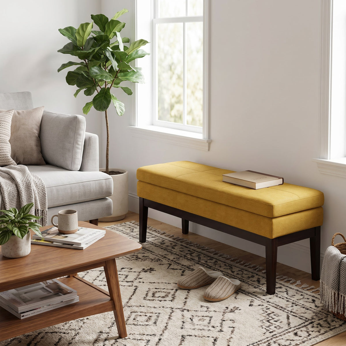 Marigold | Carlson Ottoman Bench