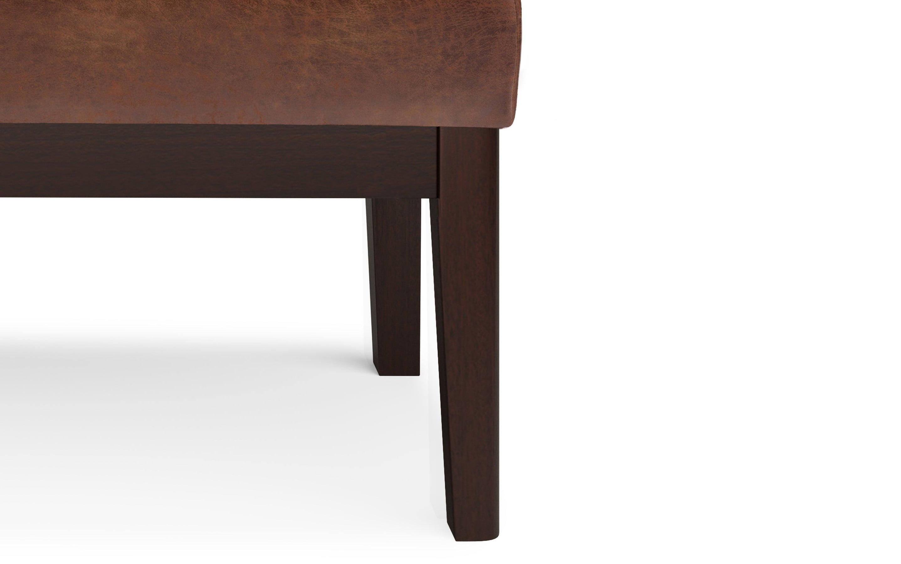 Distressed Saddle Brown | Carlson Small Ottoman Bench