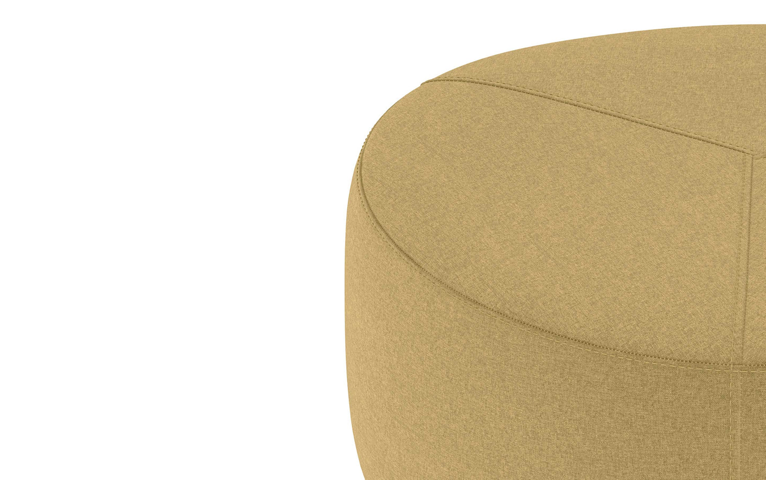 Dijon Yellow Linen Style Fabric | Moore Large Ottoman
