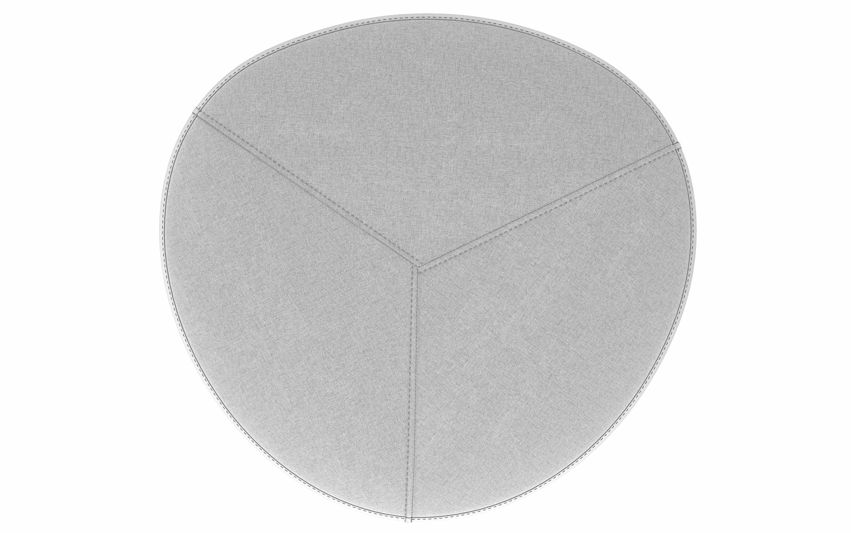 Light Grey Linen Style Fabric | Moore Large Ottoman