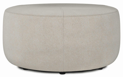 Natural Linen Style Fabric | Moore Large Ottoman