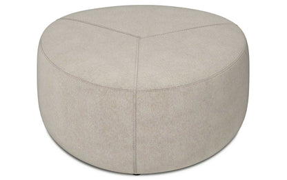 Natural Linen Style Fabric | Moore Large Ottoman