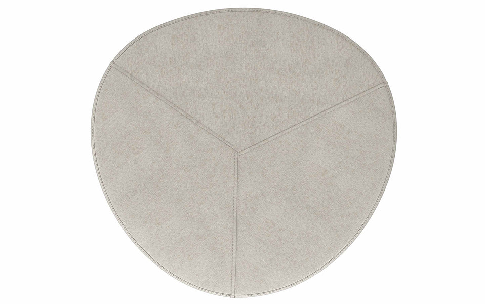 Natural Linen Style Fabric | Moore Large Ottoman