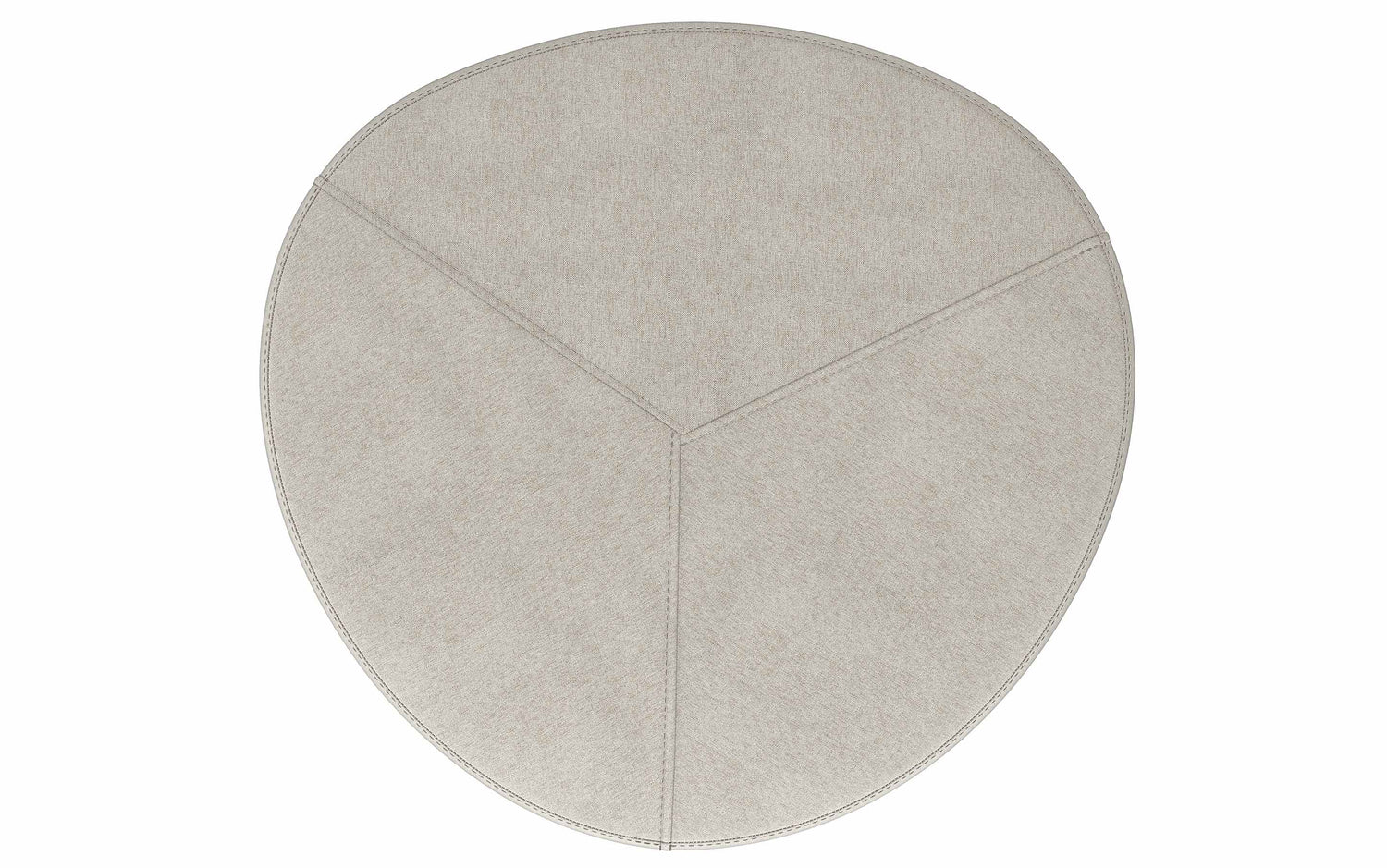 Natural Linen Style Fabric | Moore Large Ottoman