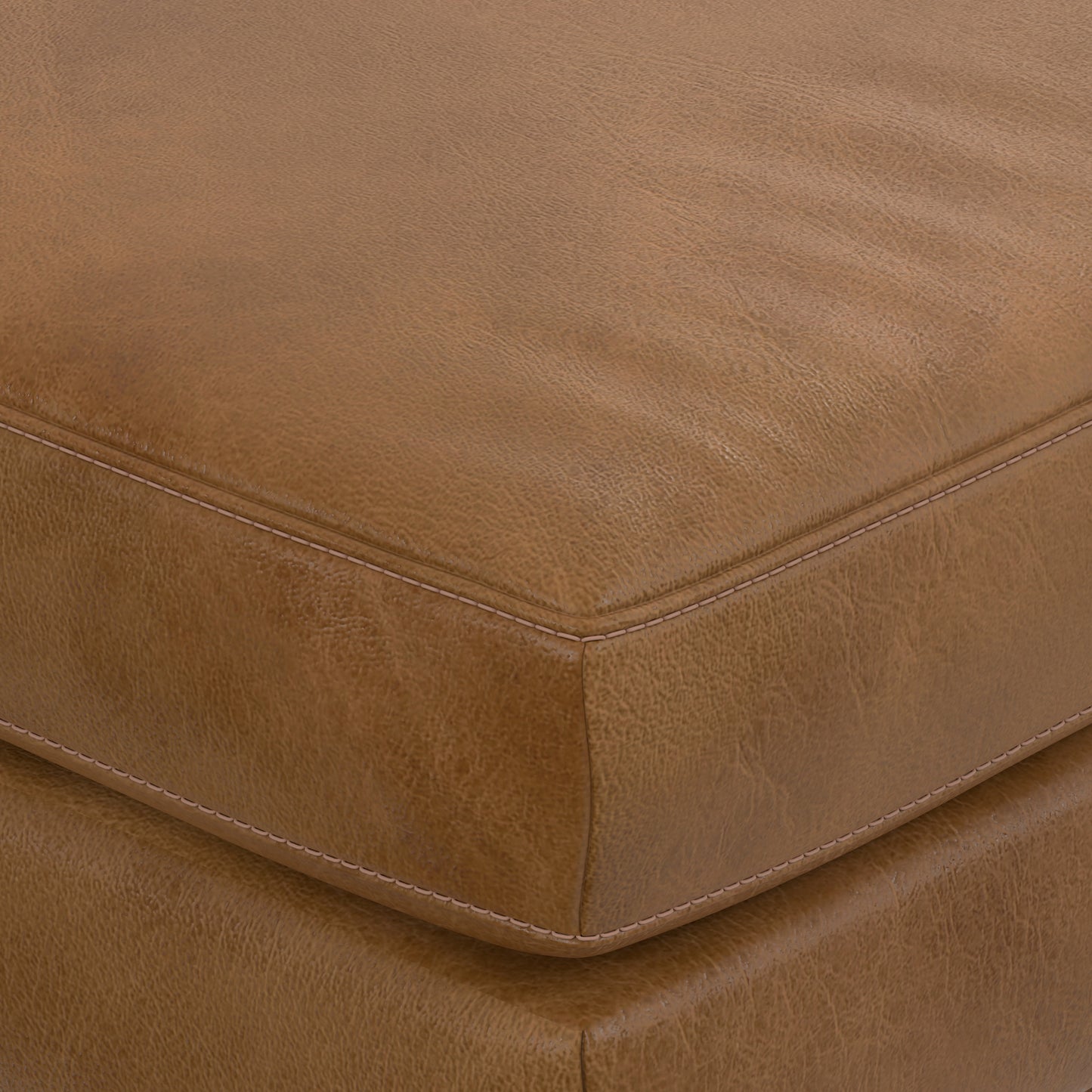 Morrison Ottoman in Genuine Top Grain Leather
