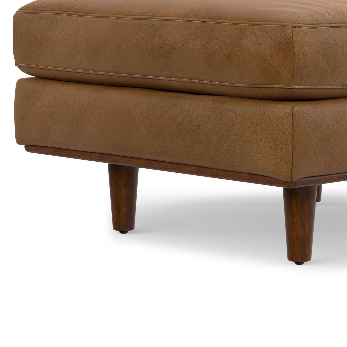 Morrison Ottoman in Genuine Top Grain Leather
