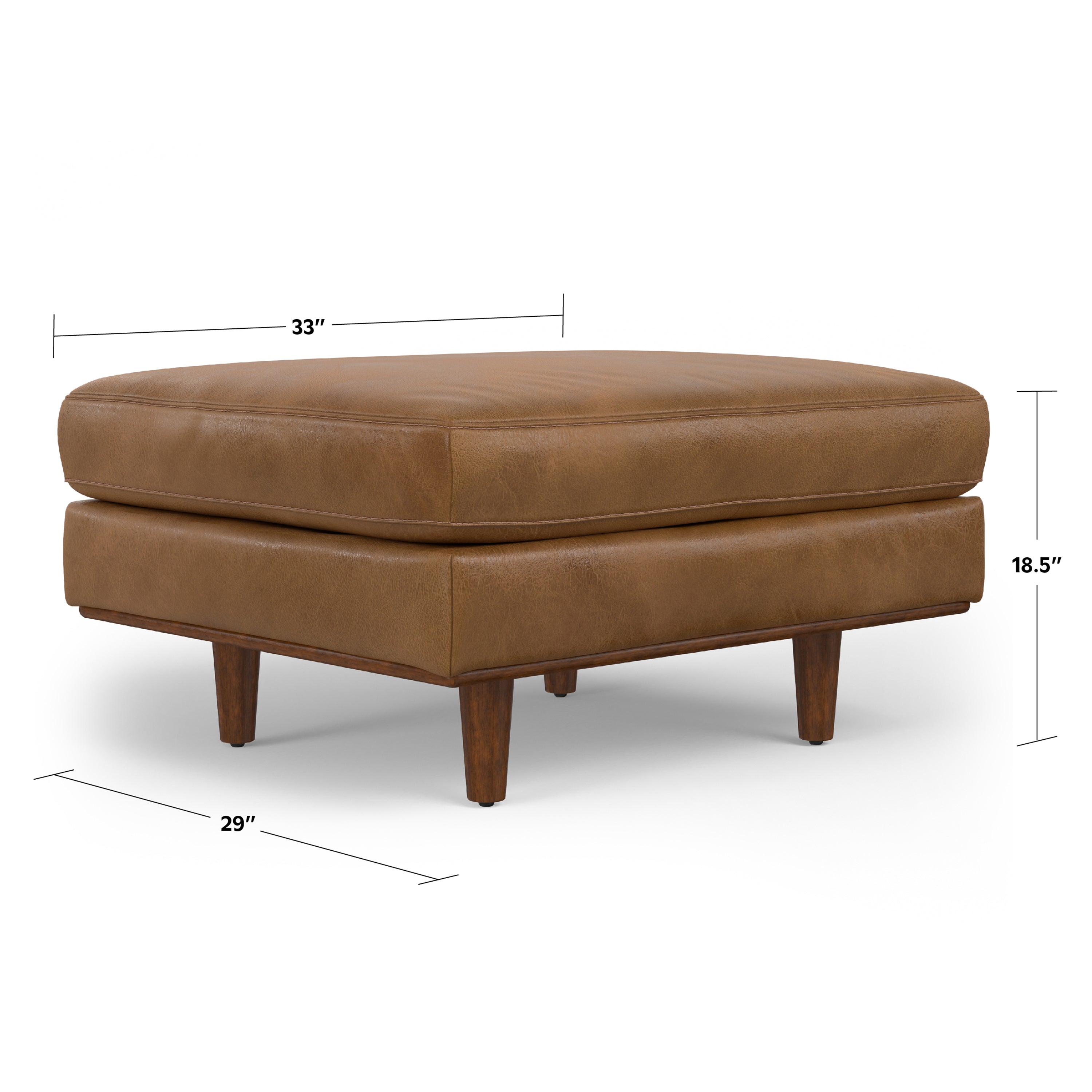 Leather Ottoman | Morrison Ottoman – Simpli Home
