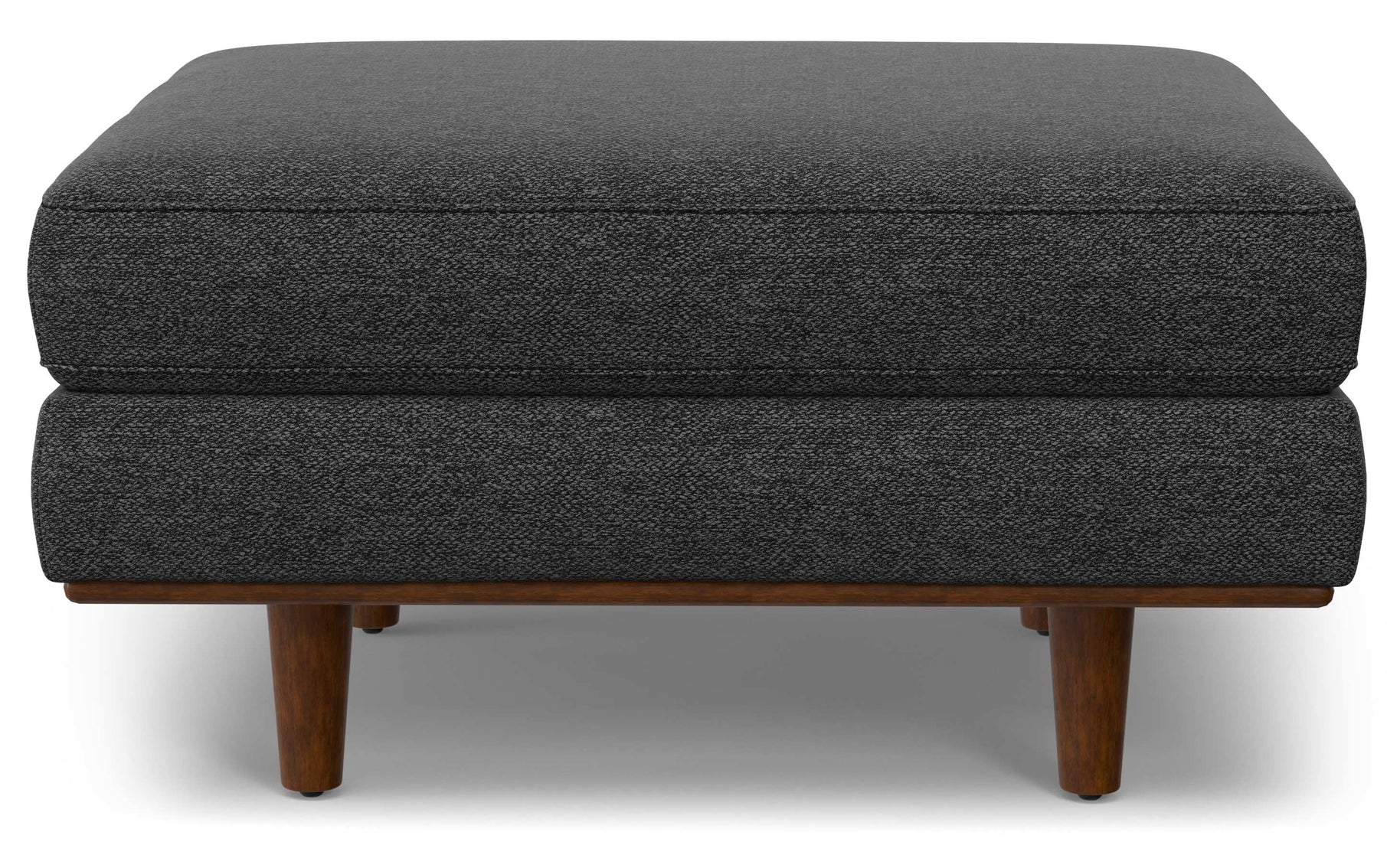 Charcoal Grey Woven Polyester Fabric | Morrison Ottoman
